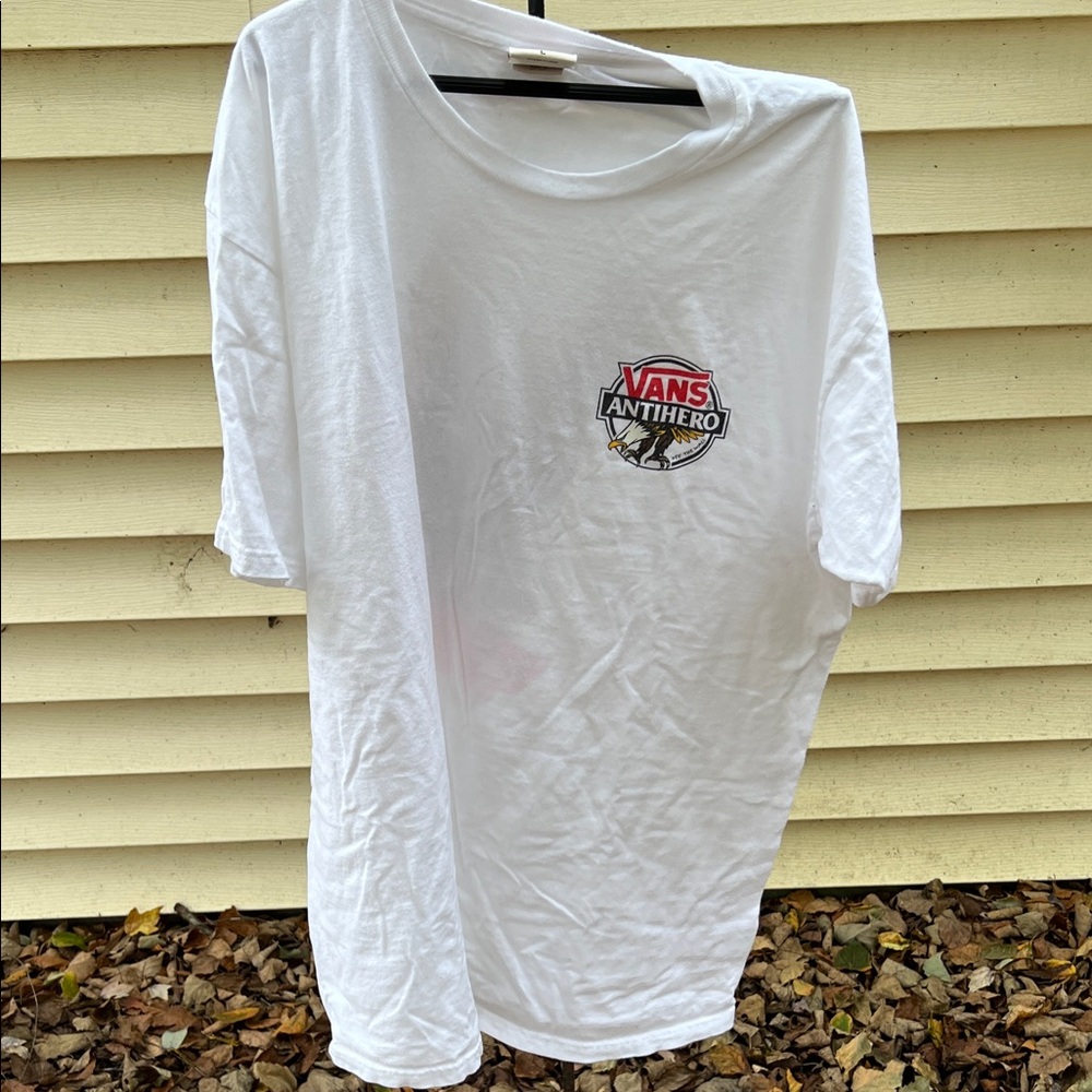 Vans White Short Sleeve Tee with Logo